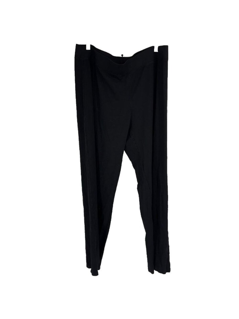 Eileen Fisher Women XL Pull On Pants Black Straight Leg Stretch Waist Minimalist